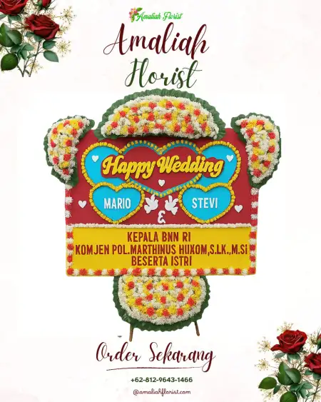 Papan Bunga Pernikahan takokak